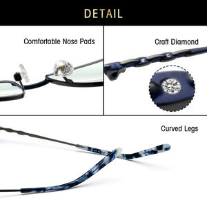 Gafas de Metal con Protección Anti Luz Azul para Mujer, Modelo 5127, Color Gris, Talla Mediana, Montura Completa - Product Image 5