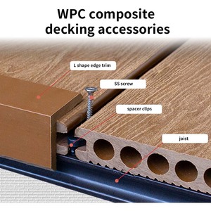 BAMMAX ZY-D-019 Planche de terrasse WPC de haute qualité - Ignifuge, écologique, aspect chêne brossé, surface grain de bois, système de fixation double clic pour jardin - Product Image 6