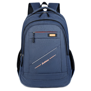Student <b>Backpack</b> 15 Inches Computer Interlayer Business Travel Unisex Solid Color Gray <b>Black</b> Blue Green - Product Image 5