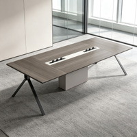 Table de conférence rectangulaire, pouvant accueillir 6 à 8 personnes, table de négociation commerciale, utilisée pour les salles de conférence d'entreprise