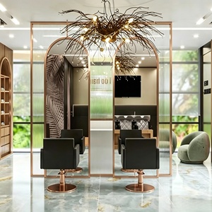 Hair Salon Station Interior design Furniture Full Room Customization Manicure Nail Salon Barber store decoration Renovation - Product Image 4