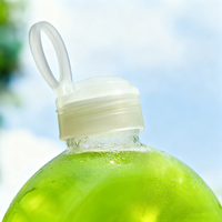 Bouteille à boisson portable en PP de 500 ml (16 oz) avec anneau de traction et couvercle, résistante aux hautes températures, pour jus et thé – Vente en gros