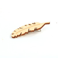 Nouvelles barrettes à cheveux en bois avec découpe laser, design mignon, pour petites filles et enfants