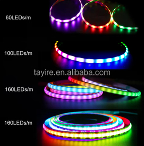 5 mét rgbic thông minh COB <span class=keywords><strong>LED</strong></span> Strip ánh sáng trang trí trong nhà linh hoạt USB 5V 12V 60Led 100LED 160led Epistar ws2811 kỹ thuật số địa chỉ - Product Image 5