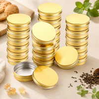 Boîte en métal ronde dorée personnalisée pour échantillons de cosmétiques, médicaments, thé, épices, emballage hermétique, logo OEM, fournisseur d'usine en gros