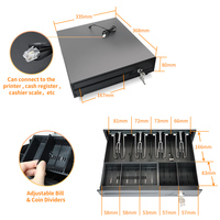 Sistema POS de supermercado GTCODESTAR, cajón de efectivo eléctrico, casillero de dinero en efectivo, caja de Metal, caja RJ11 para Pos