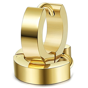 Aretes para Hombre, Pendientes de Aro de Acero Inoxidable, Anillos de Oreja para Hombre - Product Image 3