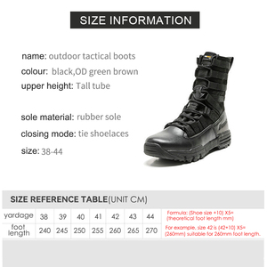 Artex-Bottines hautes d'entraînement en plein air pour hommes, camouflage vert clair, équipement de randonnée en cuir noir, bottes tactiques du désert en daim pour hommes - Product Image 4