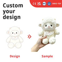 Peluche Agneau Personnalisée OEM, Jouet Doux en Forme de Mouton, Adorable Agneau en Peluche pour Bébé, Cadeau Personnalisé pour Crèche, Animal en Peluche de Pâques