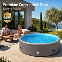 Piscine gonflable en PVC Drop Stitch avec parois épaissies et conception haute pression pour enfants, idéale pour l'utilisation en extérieur