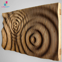 Panneau en Bois Sculpté CNC Moderne, Art Mural Paramétrique, Grande Décoration Murale Suspendue en Bois, Art Mural Japonais Gravé, Décoration en Bois pour la Maison