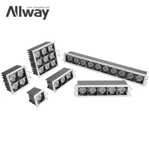 Commercial Linear Square Shape Black Indoor Office Home 5W 12W 15W 20W 36W 40W Led Grille Light