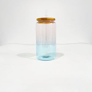 Paquete de 50 Vasos de Cristal Sublimables de 16 oz con Tapa de Bambú, Vinilos UV DTF para Café Helado y Refrescos - Product Image 4