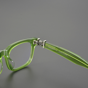 Plat rectangulaire à la mode vert écaille <span class=keywords><strong>de</strong></span> tortue jeune acétate coloré mode coréenne lunettes <span class=keywords><strong>de</strong></span> Prescription cadre lentille <span class=keywords><strong>de</strong></span> lunettes - Product Image 5
