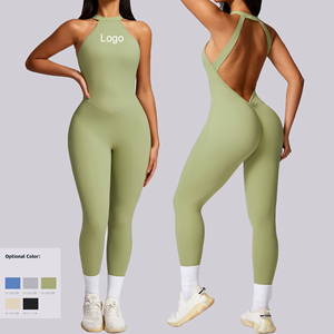 Tuta sportiva di vendita calda <span class=keywords><strong>abbigliamento</strong></span> da donna tuta da Yoga con sollevamento del sedere un pezzo tutina senza schienale tutina senza maniche da palestra body - Product Image 1