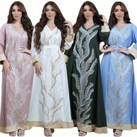 Robe musulmane élégante et décontractée de style moyen-oriental, couleur unie, coupe ample, nouvelle collection 2026 pour la vente en gros