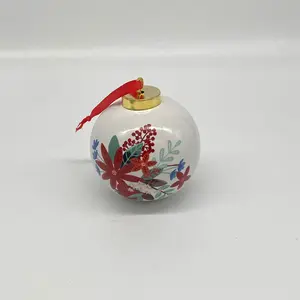 Hot Sale Custom <strong>Ceramic</strong> Unglazed Blank <strong>Baubles</strong> Ornaments Christmas Balls Bisques for Sublimation - Product Image 5