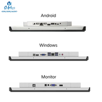 Panel PC Sentuh Industri IP65 4:3 10.1 12.1 17 21.5 Inci Tanpa Kipas Terintegrasi All-in-One Android Linux Layar Sentuh LCD