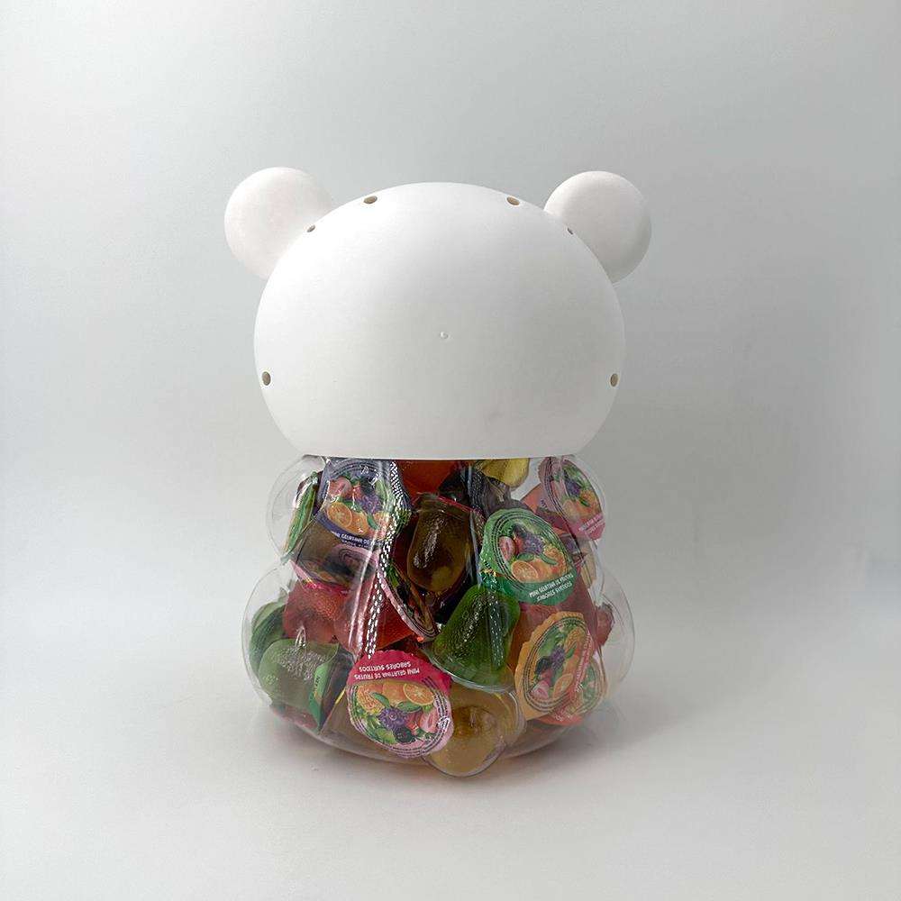 Jelly Bottle 2000ml Cute Animal Panda Shaped Plastic Bottle Screw Cap Plastic Jar Packing Fruity Flavor Jelly Cup for Kids