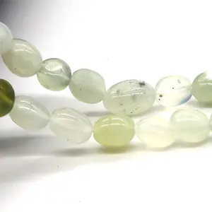 Wholesale beads natural Irregular 6mmx8mm Green jade beads for jewelry making