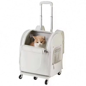 Sac à dos pour animaux de compagnie portable avec roulettes, échantillon gratuit, sac à dos imperméable en Oxford pour chien et chat - Product Image 2