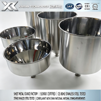 Entonnoir conique sanitaire en acier inoxydable 304 316 de qualité alimentaire, sur mesure pour l'alimentation des machines alimentaires, fabrication de tôlerie