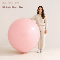 Grand ballon gonflable géant en latex de 36 pouces, couleur macaron, bleu pastel épais, pour décoration de fête