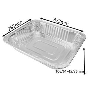 풀 사이즈 깊은 중간 얕은 중장비 팬 실버 가정용 서빙 팬 채핑 요리 알루미늄 트레이 용기 - Product Image 3