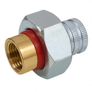 Raccord de tuyauterie droit diélectrique avec tête hexagonale, connexion à bride filetée NPT <span class=keywords><strong>1</strong></span> pouce, réduit l'électrolyse - Product Image 1