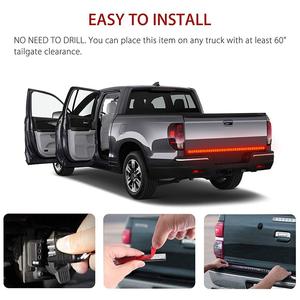 Barra de luces de tira flexible LED de 12V, doble fila <span class=keywords><strong>roja</strong></span> de 60 pulgadas para freno de camión de coche, señal de giro inversa OEM CE ROHS para bolsa de camión de coche - Product Image 5