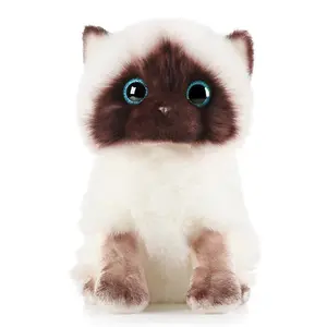 ตุ๊กตาสัตว์ยัดนุ่นรูปแมวสยามน่ารักหุ่นน่ารักของเล่นตุ๊กตาอะนิเมะ