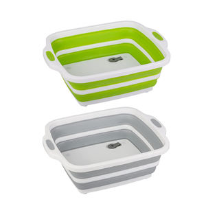 Collapsible BBQ <b>Prep</b> Tub - for <b>Meal</b> <b>Prep</b>, Marinating, Food Storage - Includes Cutting Board & Lid - Product Image 1