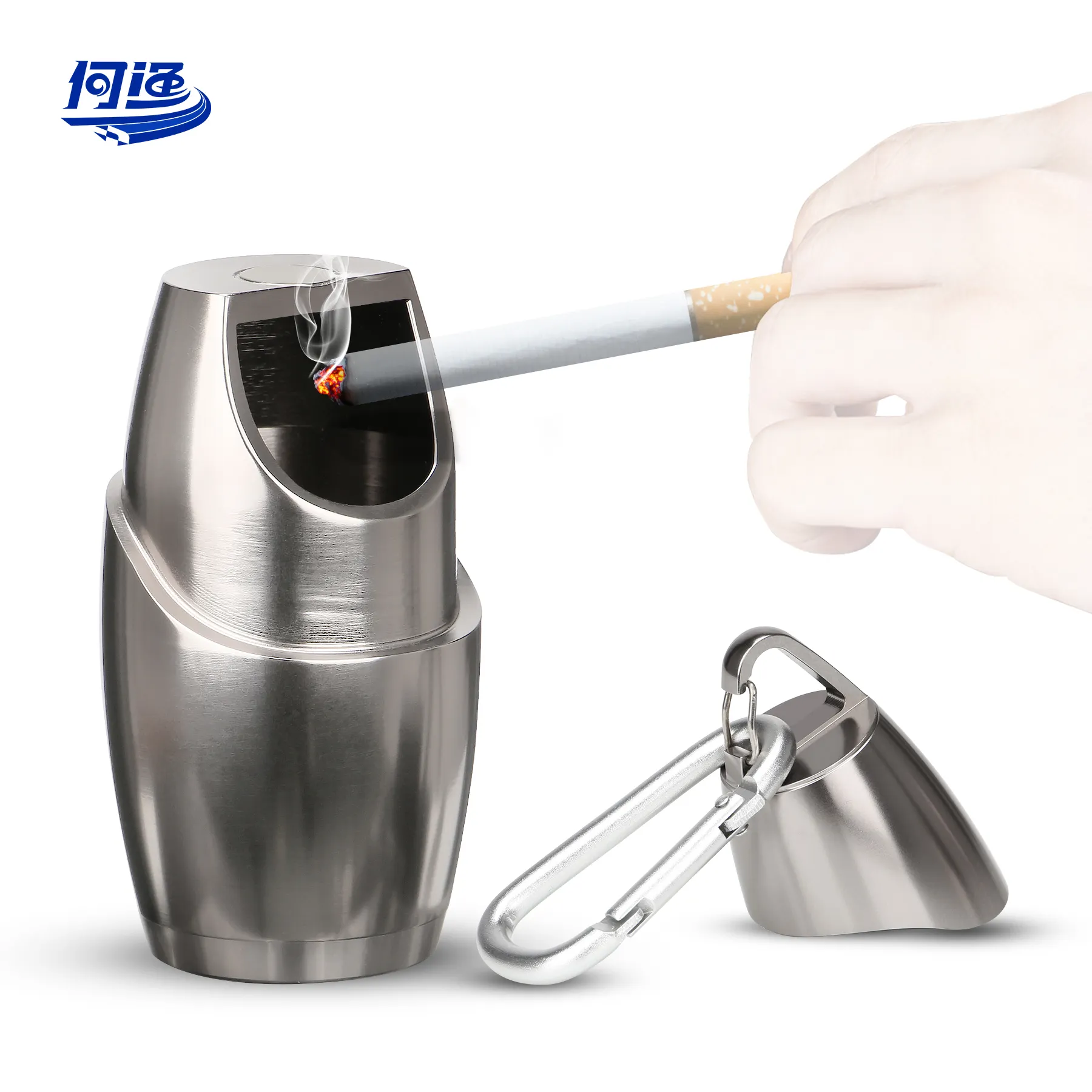 3.5in 0.17lb Strong Magnetic Cigarette Pocket Aluminum OA1 Ashtray For Cars Discarded Fishing Line Small Garbage