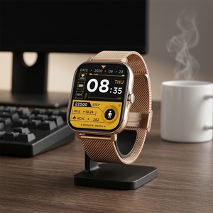 Montre connectée best-seller, écran carré de 1,83 pouce, bracelet en silicone sport, pour appels, écran tactile, fréquence cardiaque - Product Image 4