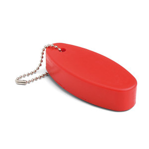 Llavero Flotante Rojo con Cadena de Bolas para Uso Promocional - Product Image 1