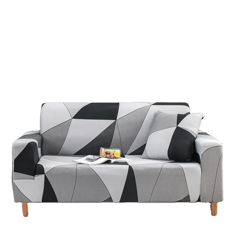 Nuova copertura per divano con stampa geometrica di alta qualità ad alta elasticità morbida e confortevole per la decorazione della casa