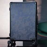 Valise à roulettes moderne personnalisée camouflage bleu, légère, 20-26 pouces, avec serrure à combinaison TSA, capacité de charge 150 kg