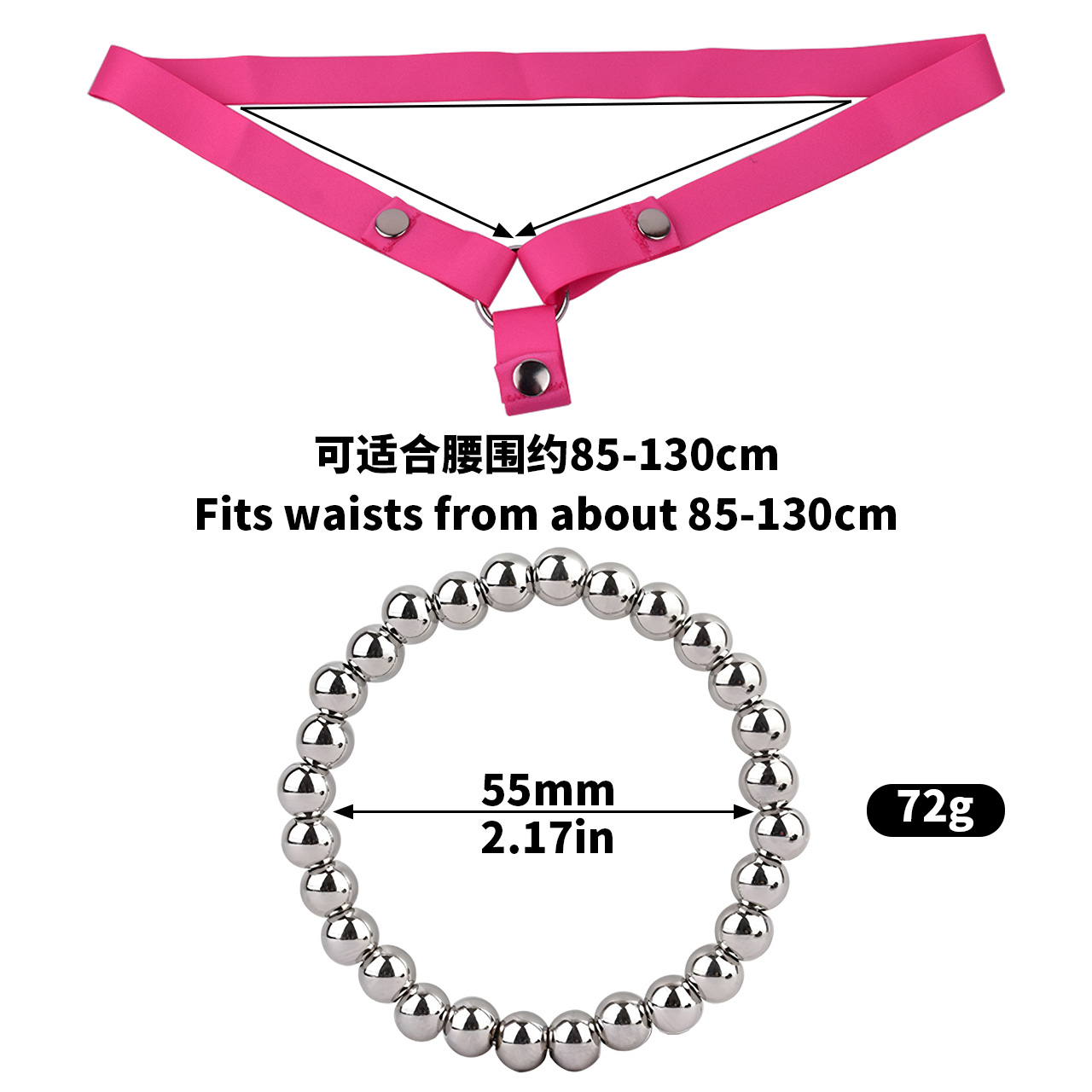 Bague argentée FRRK-3230 + ceinture rose