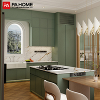 Meubles de cuisine Olivia Green Color Lacquer Fashion Home, meubles modernes pour la maison, armoire de cuisine.
