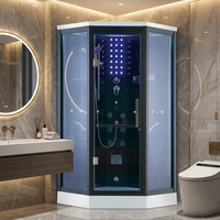 Cabine de douche vapeur moderne préfabriquée en acrylique avec cadre en alliage d'aluminium, design écologique