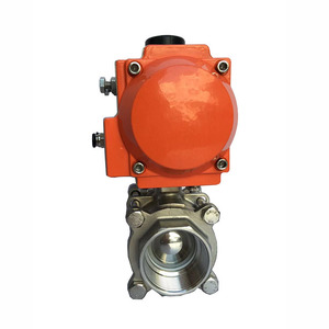 Válvula de bola roscada de acero inoxidable con retorno por resorte OEM IP65, conexión tipo wafer/brida - Product Image 2