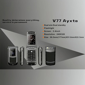 Téléphone portable à clapet V77 Ayxta 2G en gros, double SIM, écran 2,4 pouces, batterie 1300 mAh, longue autonomie, durable, débloqué, téléphone <span class=keywords><strong>de</strong></span> base - Product Image 3