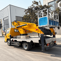 Caminhão de Trabalho com Controle Remoto de 32m de Altura, Cesta Aérea para Manutenção de Linhas de Energia e Limpeza de Fachadas