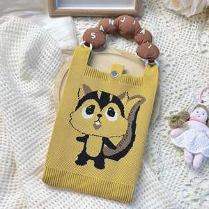 Nuevo lindo Mini Bolso pequeño <span class=keywords><strong>de</strong></span> punto versátil impermeable bolso <span class=keywords><strong>de</strong></span> teléfono móvil bolso <span class=keywords><strong>de</strong></span> hombro cruzado <span class=keywords><strong>de</strong></span> moda con cierre <span class=keywords><strong>de</strong></span> cremallera - Product Image 6