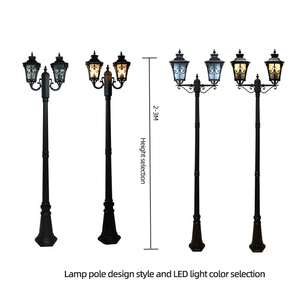 Customized European Retro Landscape Lamp Aluminum Antirust IP66 Hotel Use <strong>Outdoor</strong> High Pole <strong>Street</strong> Lamp - Product Image 4
