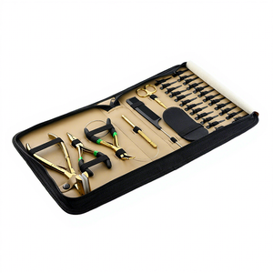 Kit complet d'installation d'extensions capillaires avec outil de sertissage, enfile-boucle, peigne de séparation et étui de rangement - Product Image 1
