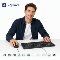Combo clavier et souris filaire HKM2023, souris optique, clavier pleine taille, USB Plug-and-Play, étanche, 1200 DPI, design ergonomique, en stock