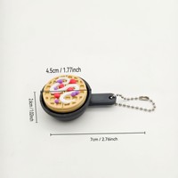Porte-clés lumineux personnalisé en plastique imprimé en 3D, motif gaufre, avec bouton poussoir, jouet anti-stress de type fidget clicker, thème anime, pour cadeau de fête ou d'anniversaire
