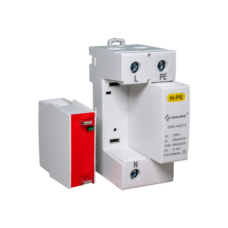 GuardWell individualisierbar GNC-40-275-1P+N 275 V Wechselstrom-Blitzschutz elektrische Schachtel Überspannungsschutz