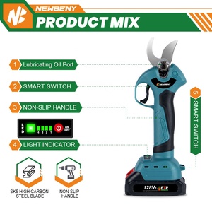 Sécateur électrique sans balais, 4 vitesses, efficace, rechargeable, pour l'élagage des arbres fruitiers et des bonsaïs, compatible avec la <span class=keywords><strong>batterie</strong></span> <span class=keywords><strong>Makita</strong></span> 18V - Product Image 6